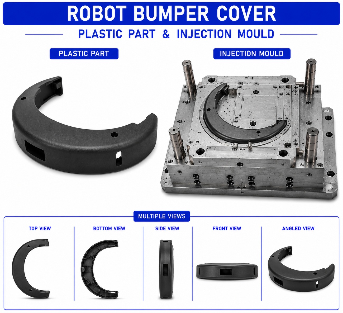 Robot Plastic Bumper Cover Mould and Moulding Services